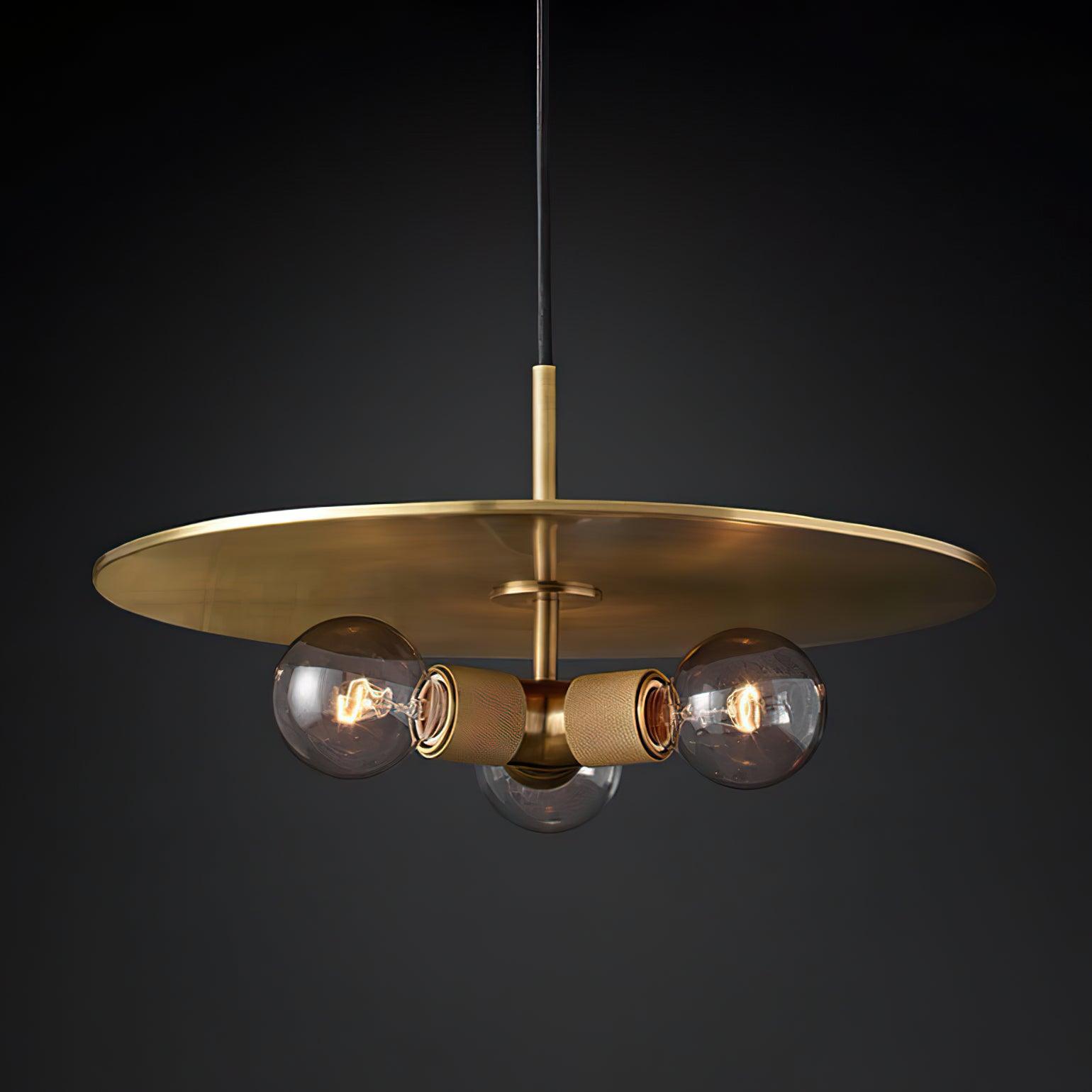 Glass Shade Brass Pendant Light For Kitchen Or Dining